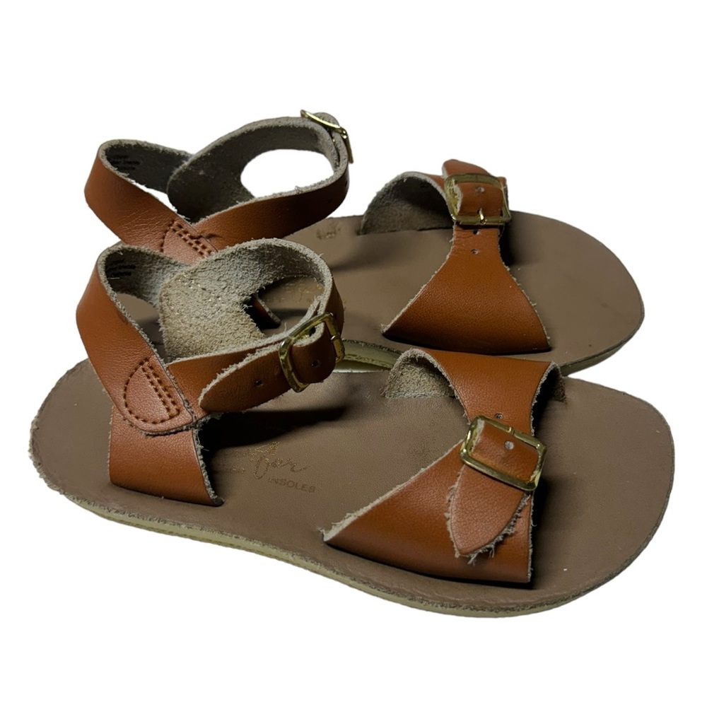 Brown Leather Kids Sandals